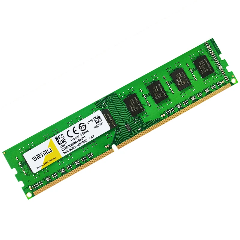 10Pcs 50Pcs DDR2 2GB 667Mhz 800Mhz UDIMM Memoria RAM PC2 5300 6400 240Pins 1.8V Non-ECC Unered Desktop Memory RAM