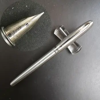 

Old Stock GG Fountain Pen Steel Ink Pen F Nib Aerometric Filler Silver Clip Office school supplies Writing Gift