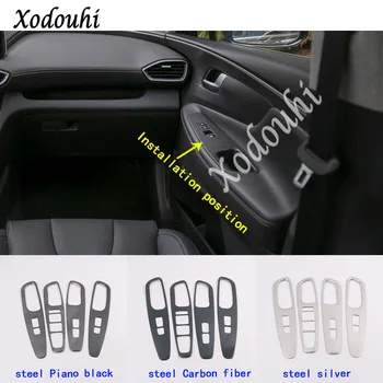 

For Hyundai Santa Fe SantaFe 2019 2020 Car Sticker Stainless Steel Handrail Armrest Door Window Glass Switch Panel Trim Frame