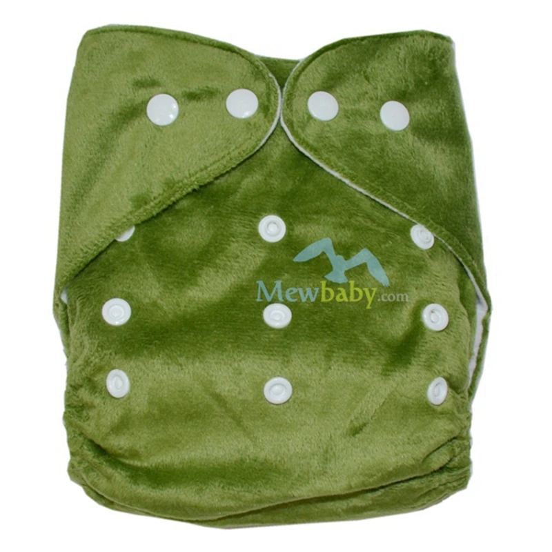 

One Size Fits All Pocket Diaper Waterproof Pure Minky Cloth Diaper Cover With 3-layer Microfiber Insert Suitable 3-15kg baby ES2