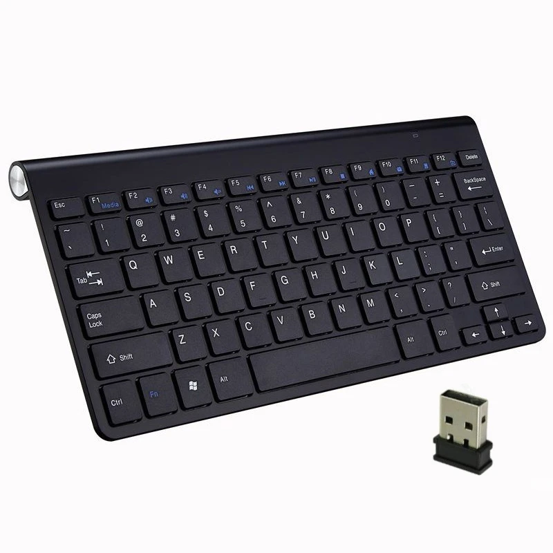 Wireless Keyboard Mini Usb Keyboard For Pc Laptop Tv Computer Rubber Keycaps Ergonomic Noiseless