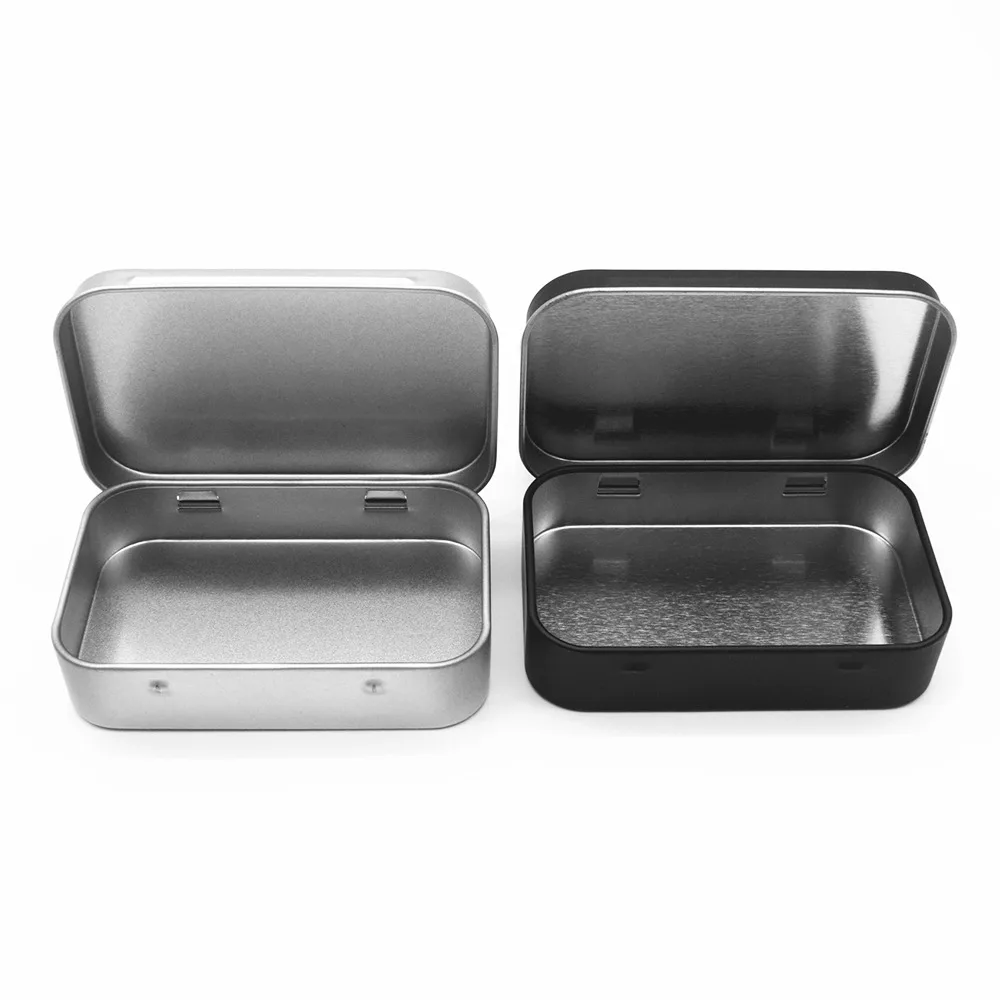 Cigarette Case Box Black Tobacco Storage humidor rolling paper box Jewelry Candy Coin Key Organizer Tin Flip Gifts Sealed | Дом и сад