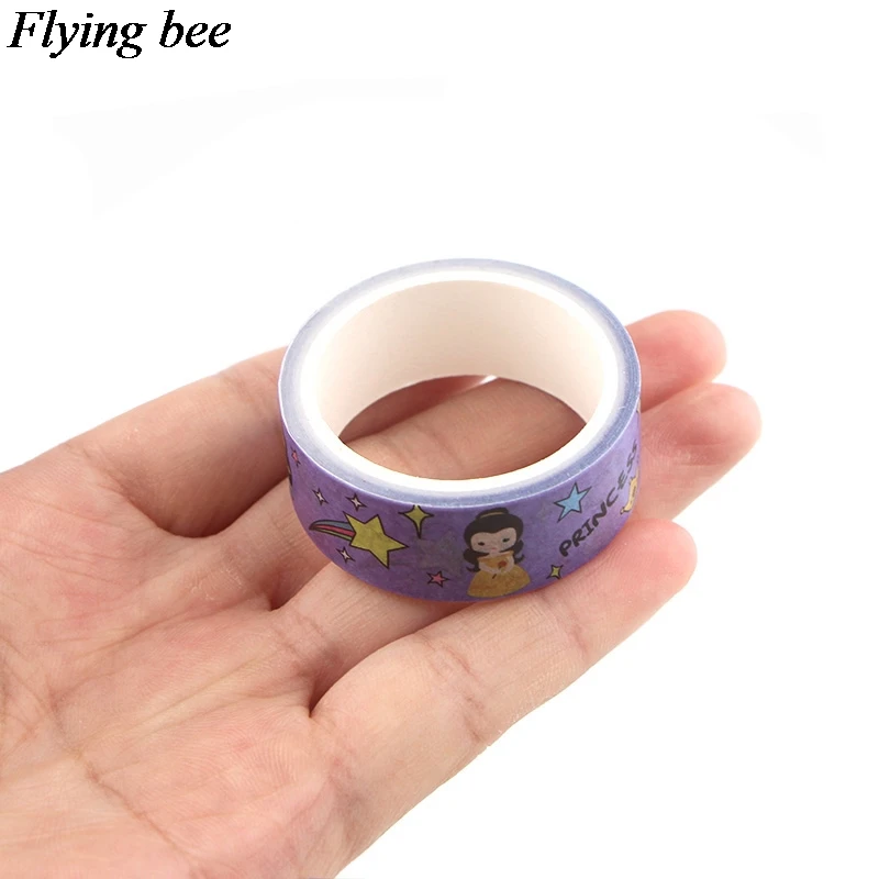 Flyingbee 15 мм X 5 м принцесса девушки васи лента бумага DIY декоративные клейкие ленты Канцелярские мультфильм маскировки Ленточные принадлежности X0588