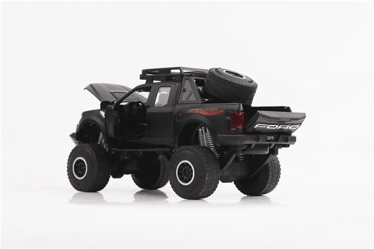 1:32 Ford Raptor звук и легкий ремень тяга-назад автомобиль литая модель машины образец прикладного искусства украшения Коллекция игрушек инструменты