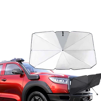 

Car Sun Shade Umbrella Windshield Sunshade Folding Umbrellas Full Shading Titanium Silver Anti-UV Protection Insulated Parasol