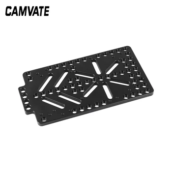 

CAMVATE Aluminum Cheese Plate Battery Backboard For V Lock Power Supply Plate Power Distributor Adapter C2543