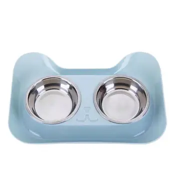 

New Pet Stainless Steel Leakproof Dual Double Dog Cat Feeding Bowl Bowls for Pet Cats Dogs Drinking Water Feeding Pet Supplies