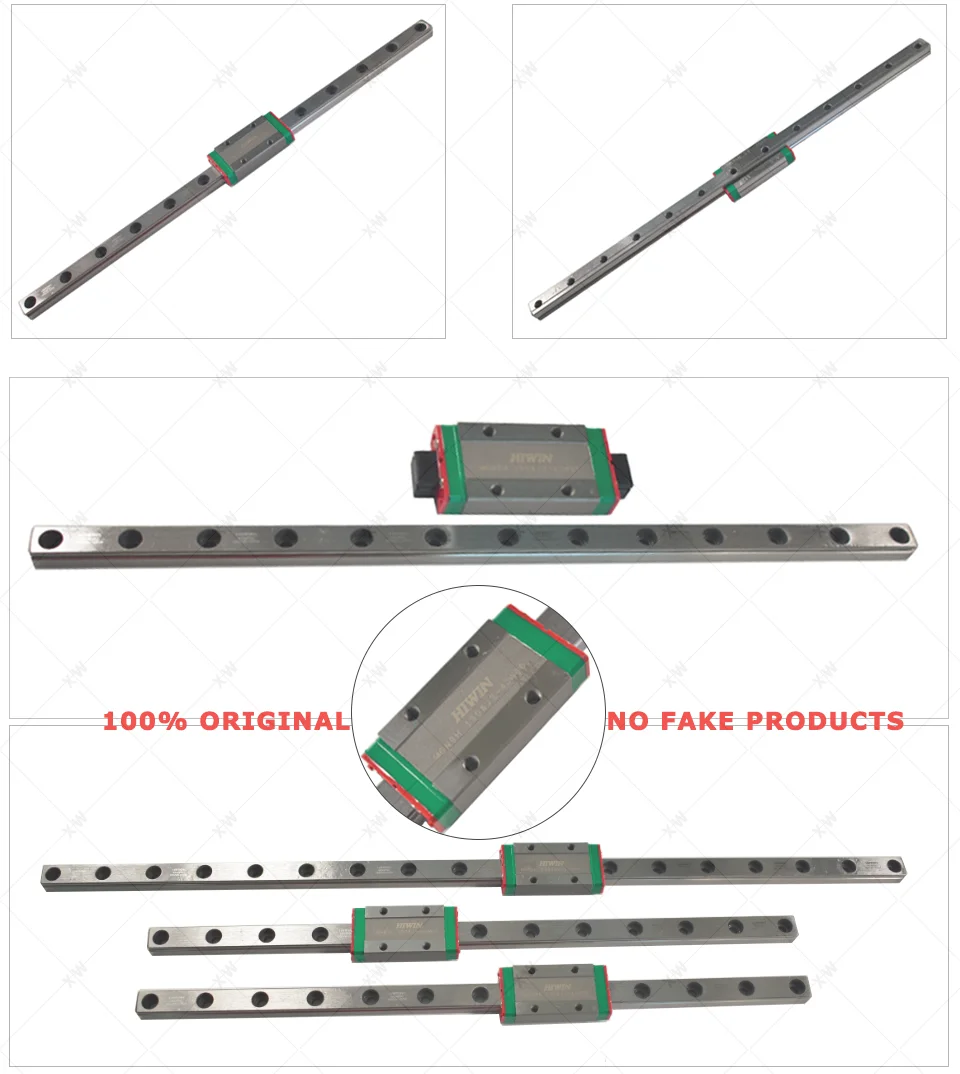 3pcs hiwin MGN9H carriage slider block with 2pcs mgn9 250mm linear rail +1pcs 350mm mgn9 linear guide 3d printer kit genuine Hiwin Linear Rail