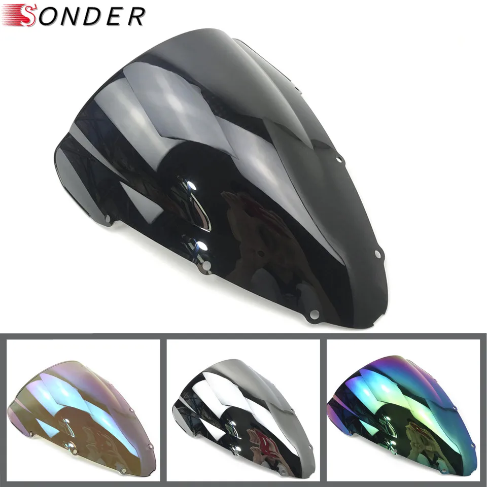 Черный ПК мотоциклетное ветровое стекло для Honda CBR600F CBR600 CBR 600 F F4i 2001-2007 02 03 04 05 06 07