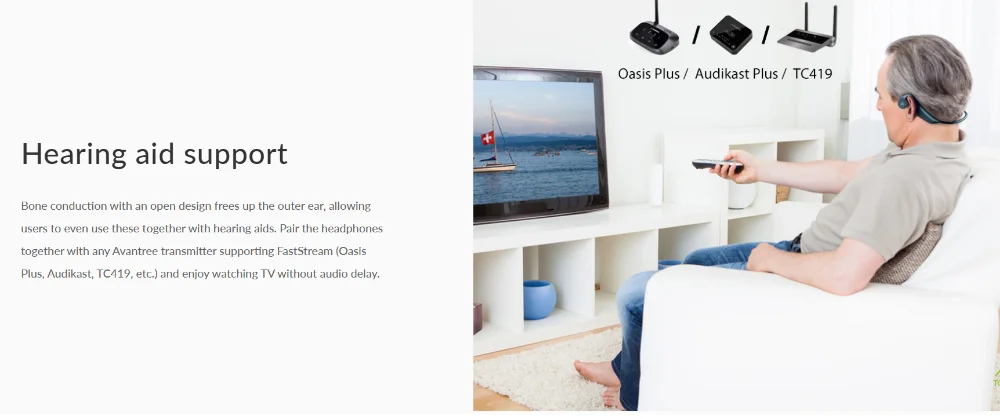 Avantree HS136 открытые наушники, Bluetooth 5,0, наушники с костной проводимостью, гарнитура с микрофоном