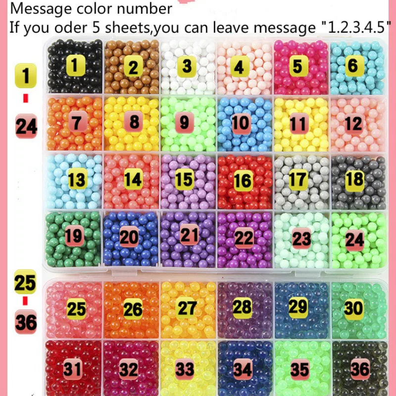 500pcs magic puzzle Beads toys for children boys girls rainbow loom kids diy Pearl Water Spray Magic Pixels bead christmas gift