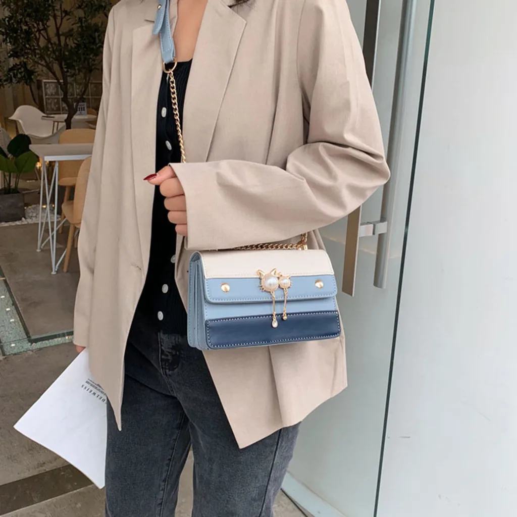 Сумки через плечо для женщин Bolsos Mujer De Marca Famosa новая сумка на плечо Маленькая квадратная сумка хит цвет модная сумка-мессенджер