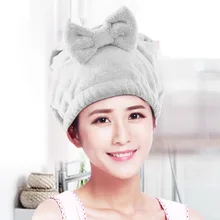 Толстая шапочка для душа, сухая шапочка для волос, ультрапрочная водопоглощающая, Южная Корея, милые женские волосы для взрослых, быстросохнущие длинные волосы с закрытым носком