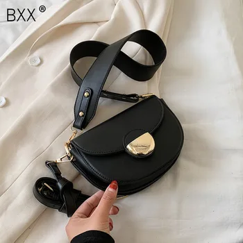

[BXX] PU Leather Crossbody Saddle Bags For Women 2020 Summer Shoulder Messenger Handbags Female Travel Cross Body Bag HL944