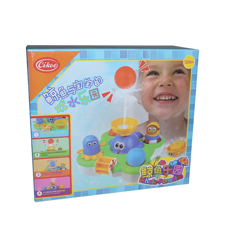 CIKOO Whale And Baby's Play with Water Paradise Electric Water Spouting Bath Toy Multi-functional Children Water Toys