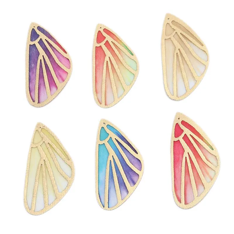 5PCs 3-6cm DIY Jewelry Earrings Making Findings accessory Dragonfly Buttergly wings Pendant with hole Charm For craft supply | Дом и сад