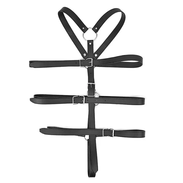 Bdsm Restraint Bondage Rope Pu Leather Backhand Binding Strap Handcuffs