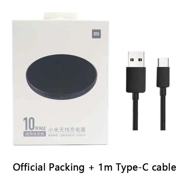 Add Type C cable Xiao mi Беспроводное зарядное устройство батарея mi зарядка быстрое зарядное устройство для iPhone X XS 7 6 6s Plus Max XR 8 для samsung S10 - Цвет: Add Type C cable