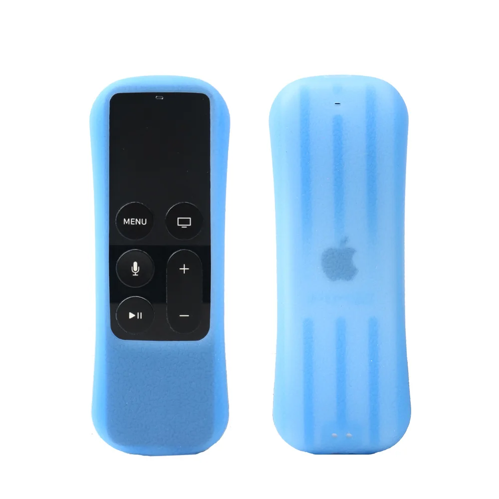Мягкий чехол SIKAI с пультом дистанционного управления для apple tv 4, ударопрочный водонепроницаемый пылезащитный чехол, противоскользящий, не теряется, с пультом дистанционного управления - Цвет: Blue