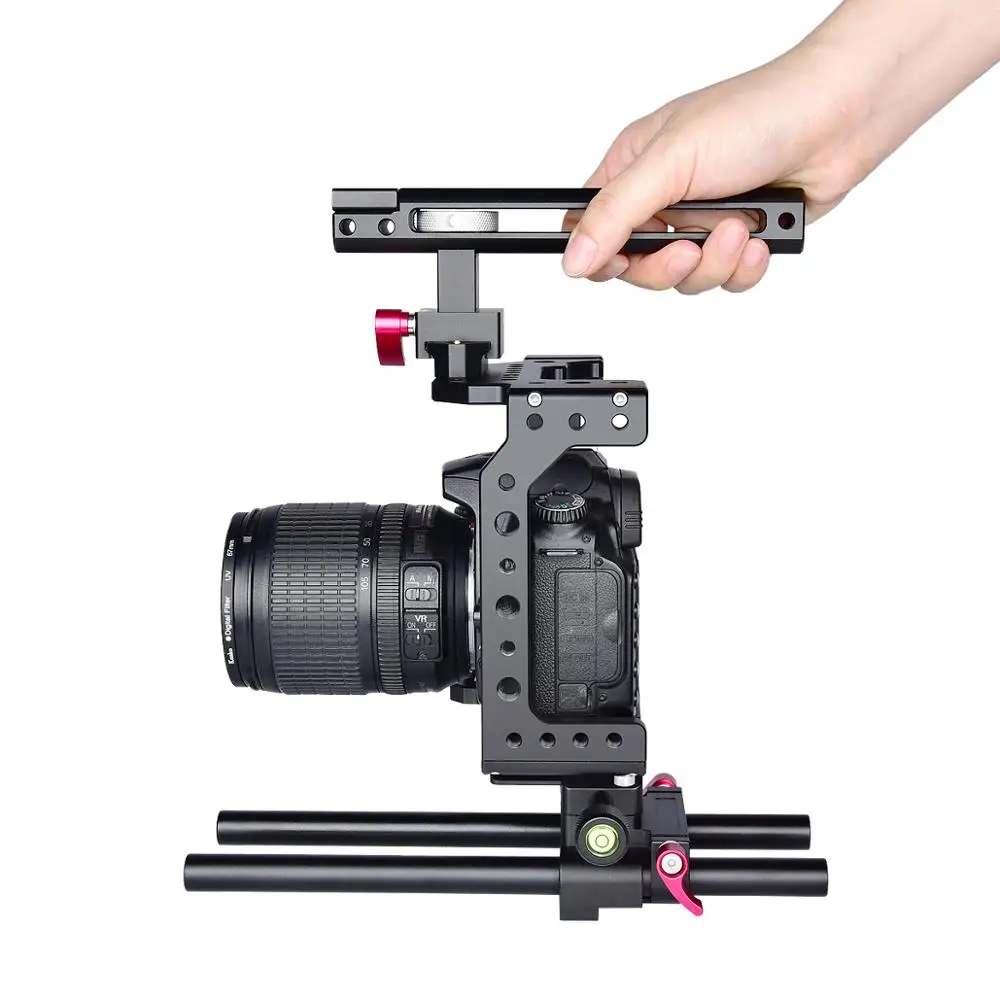 Держатель Стабилизатор Yelangu с алюминиевой ручкой для видеокамеры Canon 5D Mark IV III Nikon