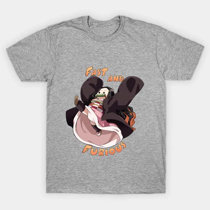 Смолл незуко здесь! Футболка Kimetsu No Yaiba Demon Slayer футболка nezuko kamado demon slayer Очаровательная манга маленькая аниме