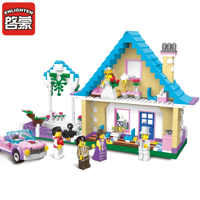 

E Model Compatible with E1129 613pcs Wedding Models Building Kits Blocks Toys Hobby Hobbies For Boys Girls