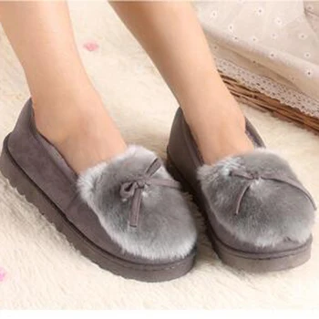 

Cute Home Cotton Shoes Bow Lady Light Peas Shoes One Foot Mane Shoes Simple Cotton Slipper Shoes