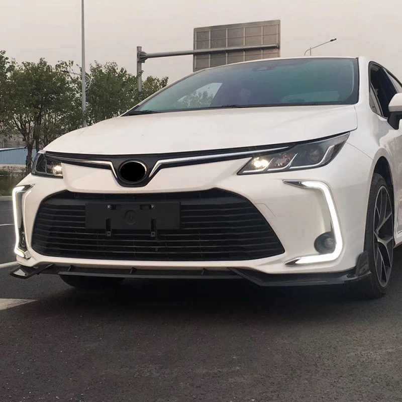 Светодиодный дневной светильник автомобиля ABS 12В дневные ходовые огни поворотник противотуманных фар украшения для Защитные чехлы для сидений, сшитые специально для Toyota Corolla аксессуары