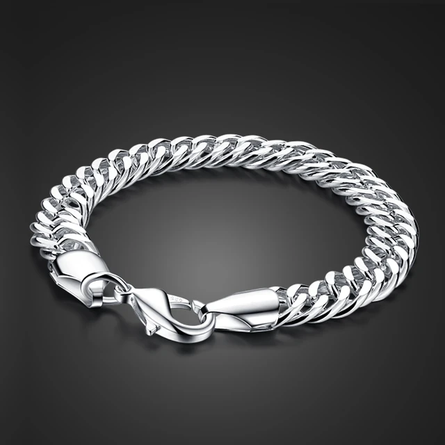 Indian Style 925 Silver bracelet OM Rakhi for men women 8