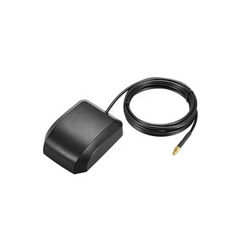 Uxcell 1pc gps北斗アクティブアンテナmcx雄プラグ 90-度 34dB空中コネクタケーブルと磁気マウント 2 メートルl