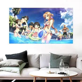 

[Self-Adhesive] 3D Sword Art Online 564 Japan Anime Wall Stickers Mural Decal Wall Murals AJ WALLPAPER Belly