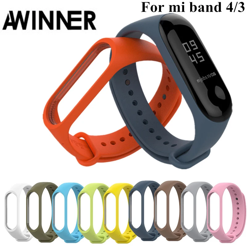 

Bracelet for Xiaomi Mi Band 3 4 Sport Strap watch Silicone wrist strap For xiaomi mi band 3 4 bracelet Miband 4 3 Strap