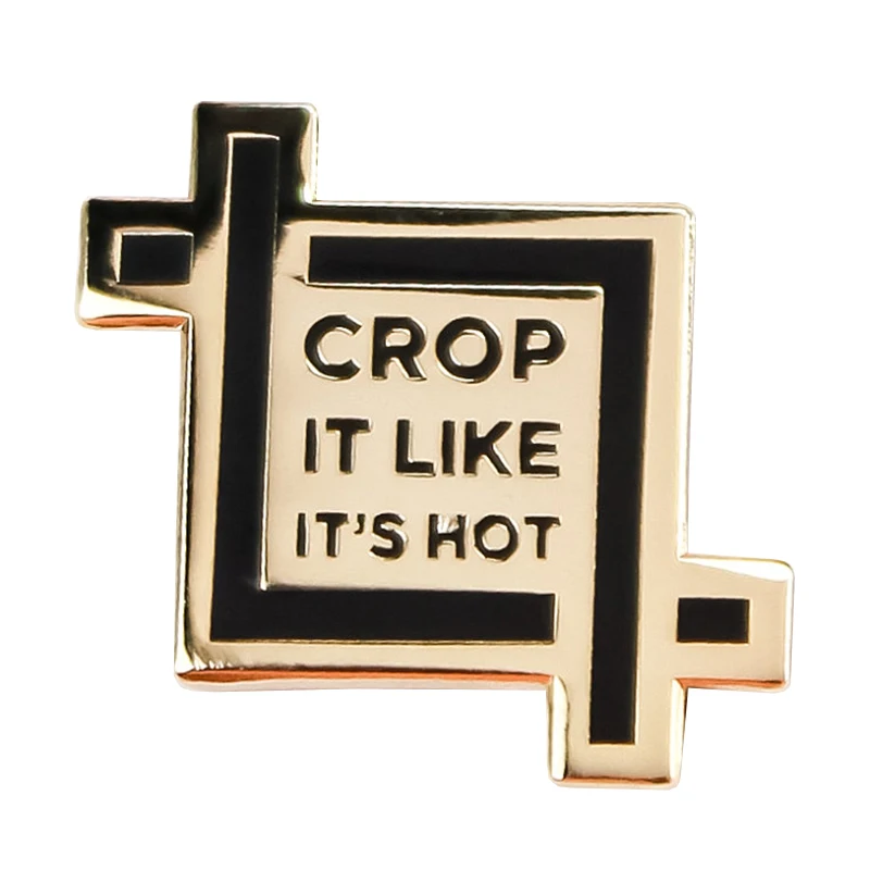 Crop It Enamel Lapel Pin