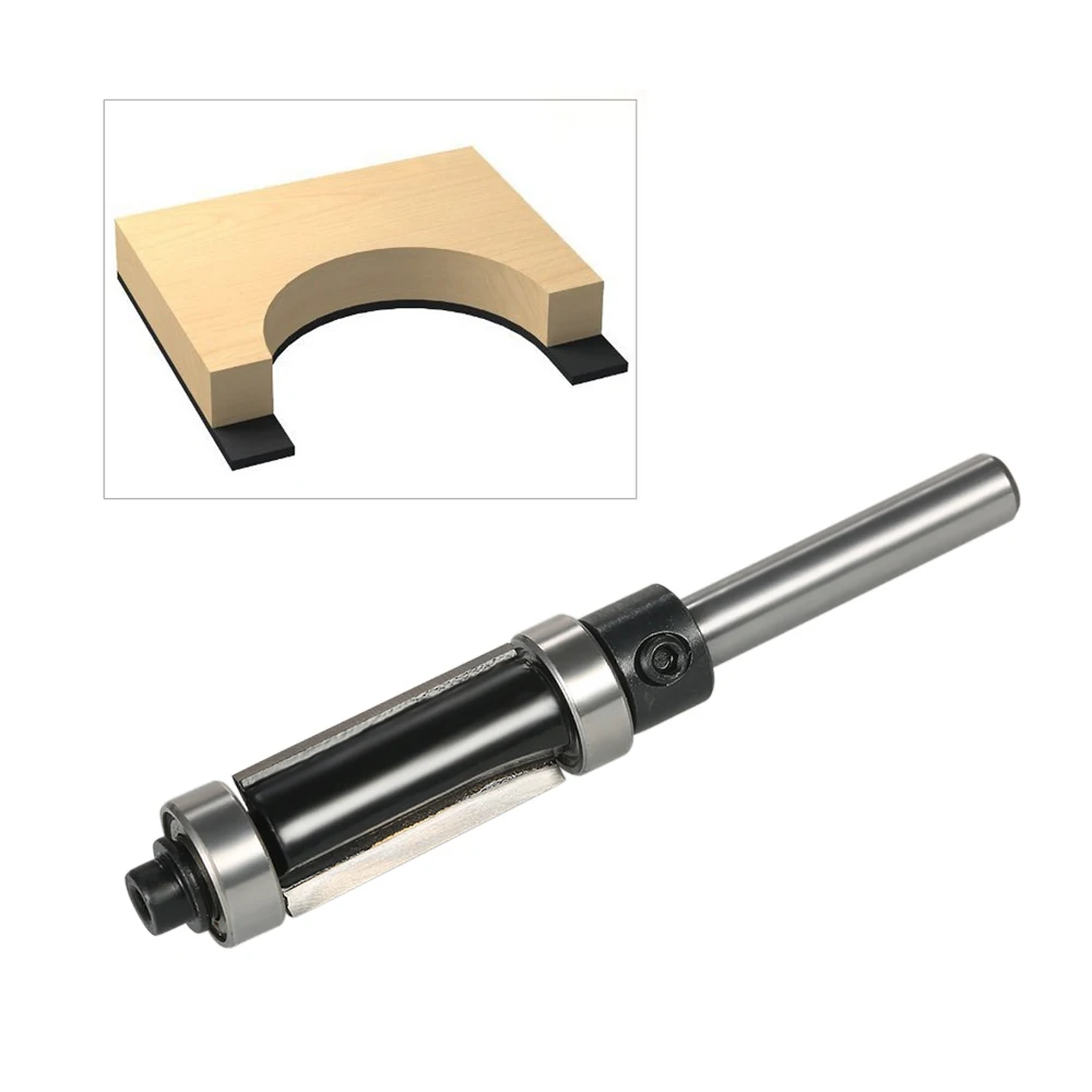 

quality cnc cutter Top Bottom Flush Trim Router Bit Bearing Tool 1/4" Shank 1" wood milling cutters Carpenter Woodworking Tools