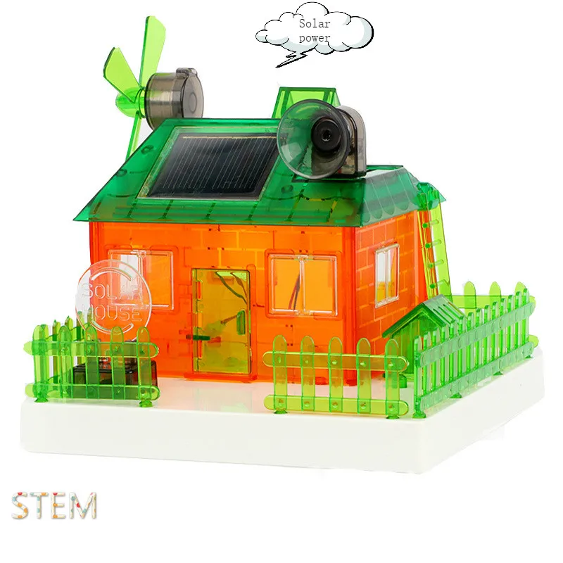 Игрушки STEM зеленый дом на солнечной энергии набор сделай сам игрушки развивающие