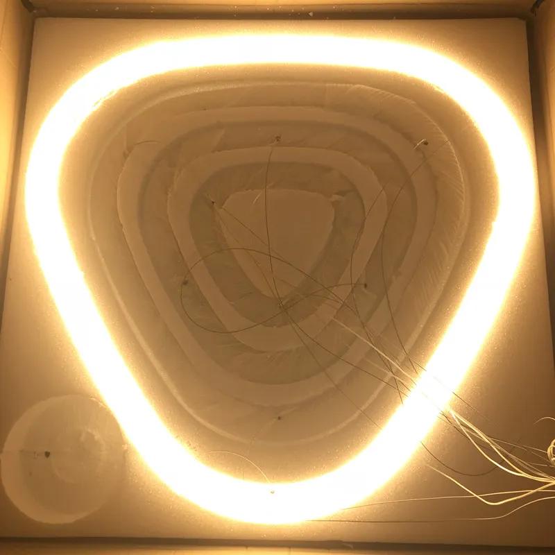 Современный светодиодный подвесной светильник кольца Круглый потолочный светодиодный светильник подвесной светильник для гостиной подвесной светильник кухонная люстра c плафонами