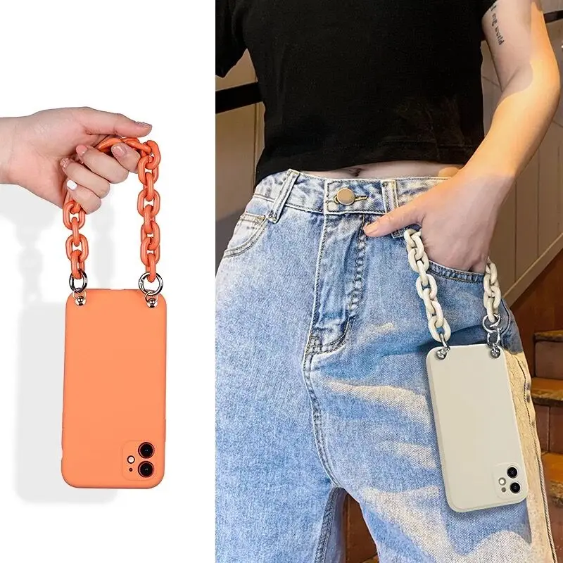 Crossbody Case For Xiaomi Redmi Note 9 Pro 10 8T 8 9S 9T POCO X3 NFC Mi 10T Pro Necklace Strap Lanyard Liquid Silicone Cover
