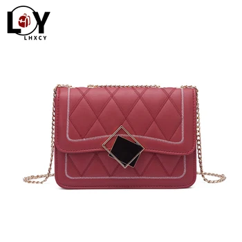 

Rhombus Clamshell Rotating Button Purses And Handbag Luxury Chain Shopping Shoulder Bag Women Simple Designer Soft Crossbody Bag