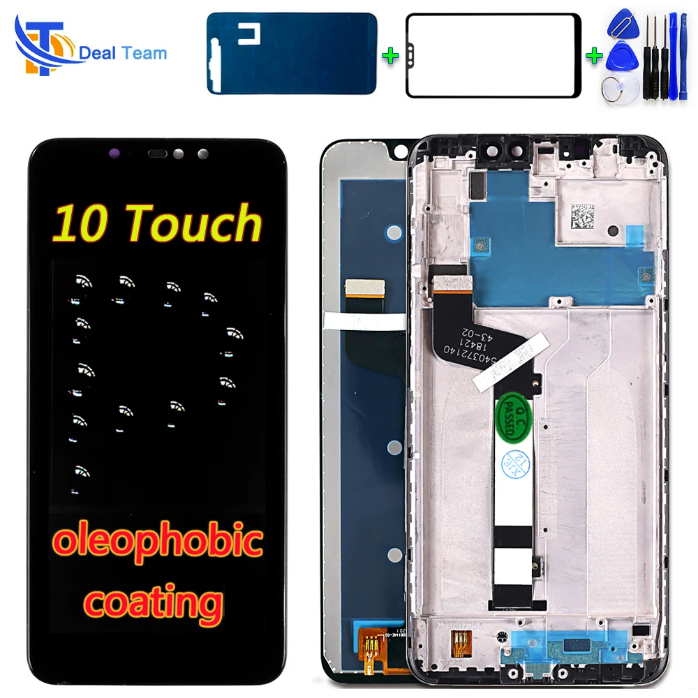 

Deal Team LCD Display For Xiaomi Redmi Note 6 Digitizer Assembly Frame 2280*1080 Touch Screen Oleophobic Coating 10 Multi-touch