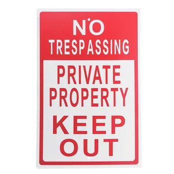 

8x12" Metal No Trespassing Sign Private Property Keep Out Do Not Enter Aluminum Signs for Outdoor HYD88
