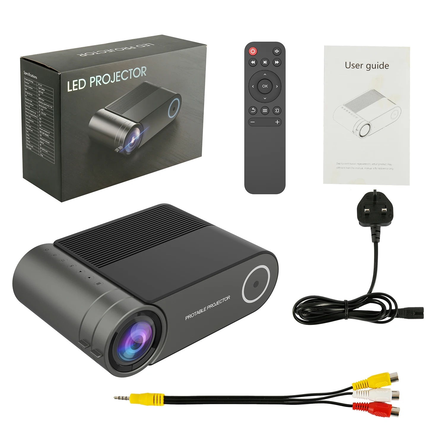 720P портативный светодиодный мини-проектор HD для 1080P беспроводной WiFi многоэкранный видеопроектор с инфракрасной функцией дистанционного управления