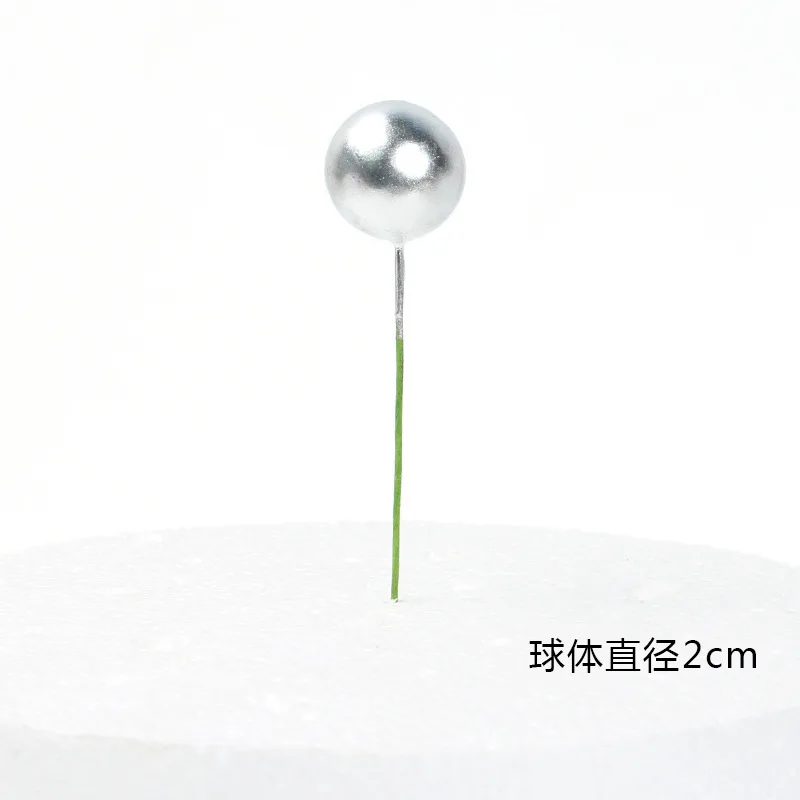 silver 2cm 5pcs Cakelove 5 шт./лот Прекрасный Золотой шар торт Топпер кекс ко дню рождения для украшения детского душа детский день рождения праздничный свадебный сувенир поставки - Цвет: silver 2cm 5pcs
