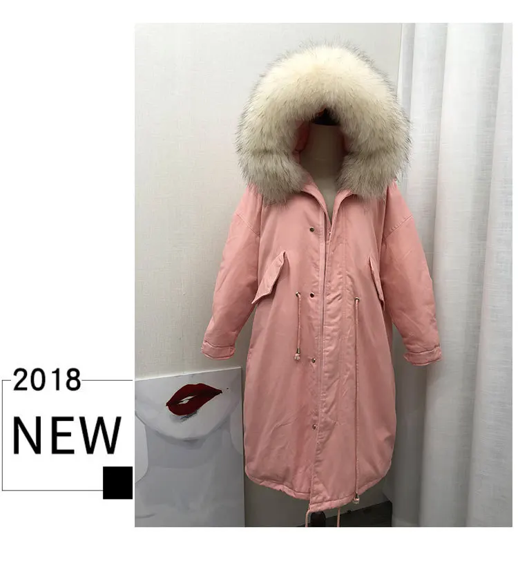 Новинка года! стиль, Южная Корея Dongdaemun, очень большой пуховик с меховым воротником, Женская куртка средней длины, большой размер