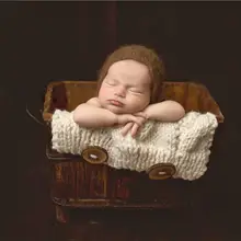 Новорожденный Фотография трикотажная позирующая обертка продуманное производство длительное прочное детское фото фотосессия реквизит Кнопка пеленания