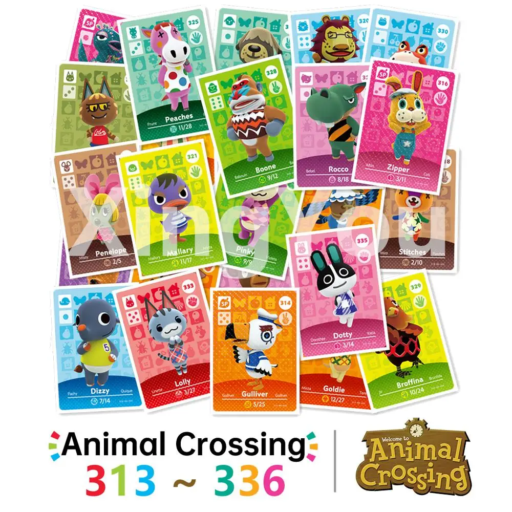 

313-336 Animal Crossing Card Amiibo Card Work for NS Games Animal series cards 313-336 Collection