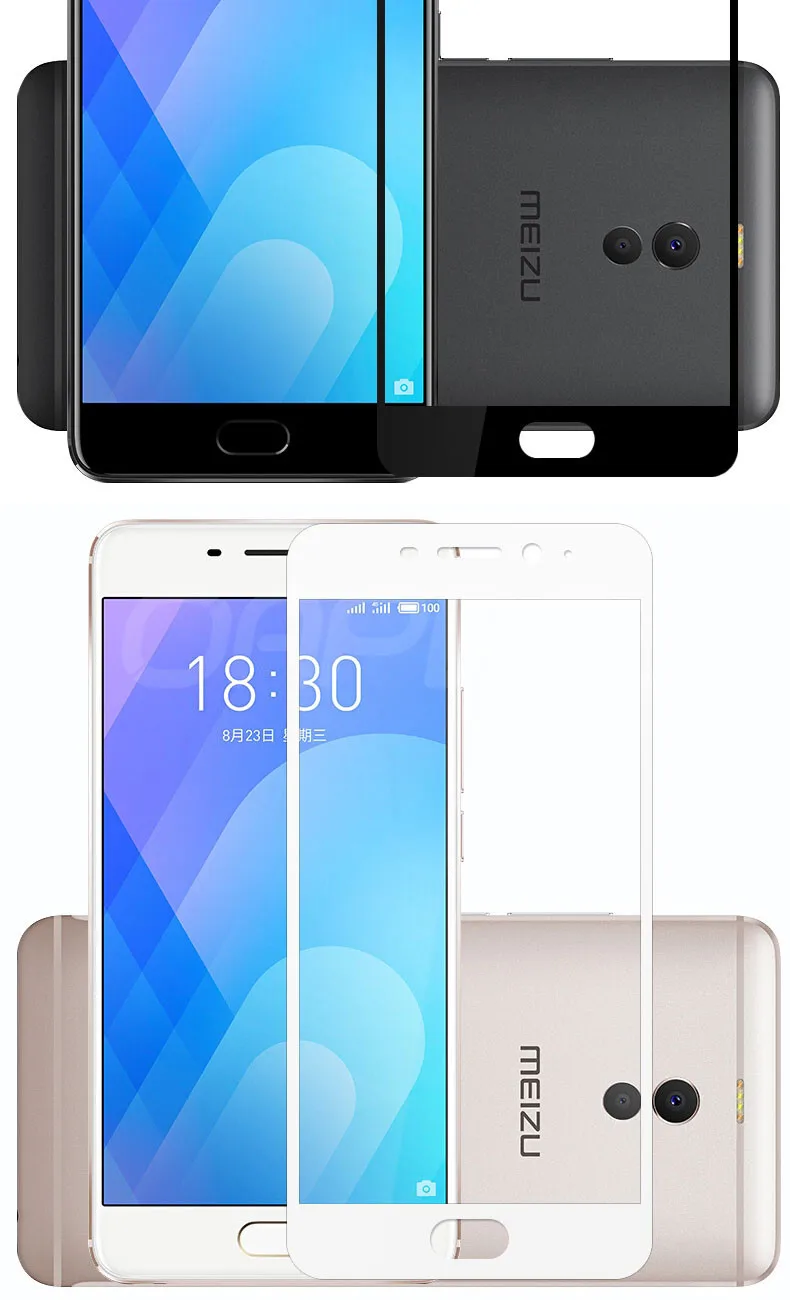 9D полное покрытие из закаленного стекла для Meizu M8 Lite M8 M6 M5 Note M6S M6T M5S M5C V8 Pro Защитная стеклянная пленка чехол