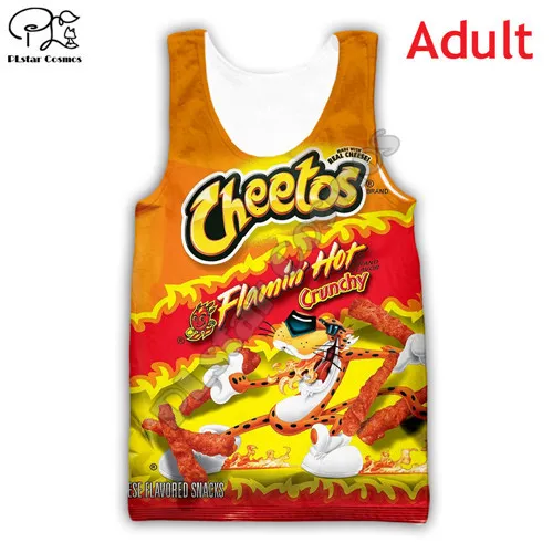 Unisex Vest Одинаковые комплекты для семьи, Лидер продаж, худи с 3D принтом Cheetos, толстовка, куртка, на молнии, для взрослых, для детей, для мамы, папы, одежда для семьи - Цвет: Unisex Vest