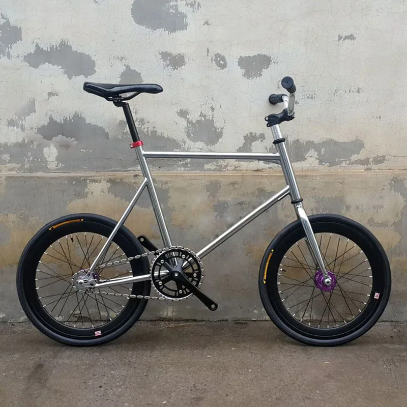 Винтажная велосипедная Рама односкоростная рама Fixie в стиле ретро серебристая