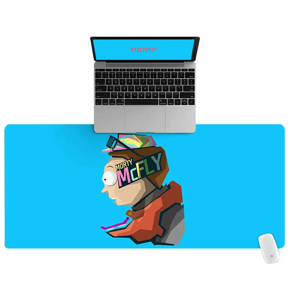 Large Office Computer Desk Mat Table Big Mouse Pad Blue Cartoon Character Laptop Cushion Desk Non-slip Mat Gamer Mousepad Mat