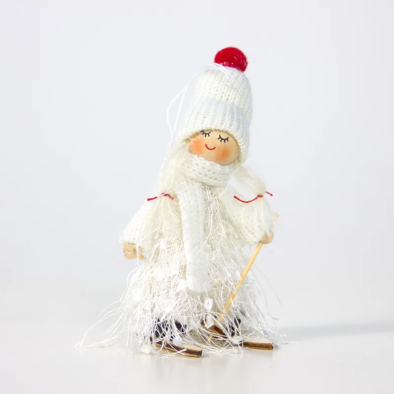 ETya 1 шт., кавайный Рождественский ангел, девушка, лыжная подвеска, рождественская елка, Декор для дома, Рождественская милая кукла, игрушки, вечерние украшения, детский подарок - Цвет: 18